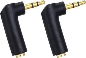 3.5mm Angle Male to Female Audio Adapter 2 PCS 90 Degree Right Angle Gold-Plated TRS Stereo Jack Plug AUX Connector 3.5mm 1/8 Audio Adapter Compatible with Headset Tablets MP3 Players Speakers 3.5mm Angle Male to Female Audio Adapter 2 PCS 90 Degree Right Angle Gold-Plated TRS Stereo Jack Plug AUX Connector 3.5mm 1/8 Audio Adapter Compatible with Headset Tablets MP3 Players Speakers
