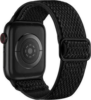 Nylon Stretchy Solo Loop Watch Band Compatible with Watch Series 11-1 SE/Ultra 3 2 1 38/40/41/42/44/45mm/46mm/49mm Adjustable Replacement Strap for Women Men Nylon Stretchy Solo Loop Watch Band Compatible with Watch Series 11-1 SE/Ultra 3 2 1 38/40/41/42/44/45mm/46mm/49mm Adjustable Replacement Strap for Women Men