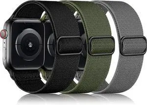 3 Pack Stretchy Solo Loop Compatible with Watch Bands for Men 49mm 46mm 45mm 44mm 42mm Soft Nylon Braided Elastic Strap for iWatch Band Series 11 10 9 8 7 6 5 4 3 SE Ultra 3 Ultra 2 Ultra 3 Pack Stretchy Solo Loop Compatible with Watch Bands for Men 49mm 46mm 45mm 44mm 42mm Soft Nylon Braided Elastic Strap for iWatch Band Series 11 10 9 8 7 6 5 4 3 SE Ultra 3 Ultra 2 Ultra