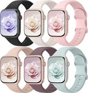 6 Pack Sport Bands Compatible with Watch Bands 38mm 40mm 41mm 42mm 44mm 45mm 46mm 49mm for Women Men Soft Wristband Silicone Sport Strap for iWatch Bands Series 11 10 9 8 7 6 5 4 3 2 1 Ultra SE 6 Pack Sport Bands Compatible with Watch Bands 38mm 40mm 41mm 42mm 44mm 45mm 46mm 49mm for Women Men Soft Wristband Silicone Sport Strap for iWatch Bands Series 11 10 9 8 7 6 5 4 3 2 1 Ultra SE