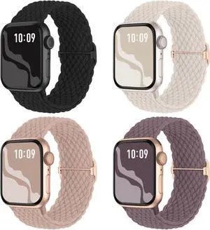 Braided Stretchy Solo Loop Compatible for Watch Band 38mm 40mm 41mm 42mm 44mm 45mm 46mm 49mm for Women Men Nylon Elastic Straps Wristbands for iWatch Series 11/10 9 8 7 6 5 4 3 SE/Ultra 3 2 1 Braided Stretchy Solo Loop Compatible for Watch Band 38mm 40mm 41mm 42mm 44mm 45mm 46mm 49mm for Women Men Nylon Elastic Straps Wristbands for iWatch Series 11/10 9 8 7 6 5 4 3 SE/Ultra 3 2 1
