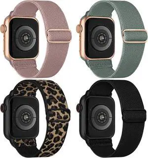 4 Pack Stretchy Solo Loop Compatible with Watch Bands 38mm 40mm 41mm 42mm 44mm 45mm 46mm 49mm Women Men Sport Nylon Elastic Straps Wristbands for iWatch Series 11 10 9 8 7 6 5 4 11 Ultra/SE 3 2 4 Pack Stretchy Solo Loop Compatible with Watch Bands 38mm 40mm 41mm 42mm 44mm 45mm 46mm 49mm Women Men Sport Nylon Elastic Straps Wristbands for iWatch Series 11 10 9 8 7 6 5 4 11 Ultra/SE 3 2