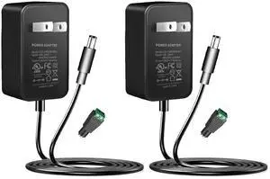 24V 2A Power Supply 2 Pack UL Listed 24 Volt LED Power Supply Adapter 100-240V AC to 24V DC Converter Adapter with 5.5mm x 2.1mm DC Plug for LED Strips CCTV Camera 24V 2A Power Supply 2 Pack UL Listed 24 Volt LED Power Supply Adapter 100-240V AC to 24V DC Converter Adapter with 5.5mm x 2.1mm DC Plug for LED Strips CCTV Camera