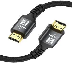 8K HDMI 10ft Cable Ultra High Speed HDMI 2.1 Braided Nylon Wire Support 48Gbps 8K@60Hz 4K@120HZ HDCP 2.2 &2.3 DTS:X HDR eARC Compatible with TV/3D//HDTV/Laptop/ 8K HDMI 10ft Cable Ultra High Speed HDMI 2.1 Braided Nylon Wire Support 48Gbps 8K@60Hz 4K@120HZ HDCP 2.2 &2.3 DTS:X HDR eARC Compatible with TV/3D//HDTV/Laptop/