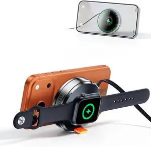 Compact 3 in 1 Wireless Charging Station for iPhone Watch & Magnetic Foldable Travel Charger with Retractable USB-C Cable for Desk Home Office & Business Trips Black Compact 3 in 1 Wireless Charging Station for iPhone Watch & Magnetic Foldable Travel Charger with Retractable USB-C Cable for Desk Home Office & Business Trips Black