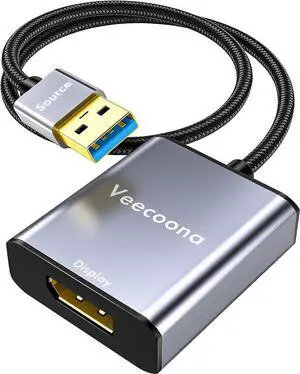 USB to DisplayPort Adapter | 1080P 60Hz USB 3.0 Male to DisplayPort Female Monitor Converter for Windows 7/8/10/11 MAC OS - Requires Driver USB to DisplayPort Adapter | 1080P 60Hz USB 3.0 Male to DisplayPort Female Monitor Converter for Windows 7/8/10/11 MAC OS - Requires Driver