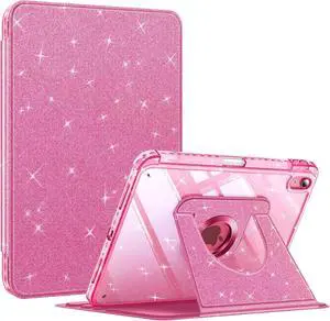 Fintie 360 Degree Rotating Case for iPad (A16) 11th Generation 11 Inch (2025) iPad 10th Generation 10.9 Inch (2022) - Swiveling Protective Stand Clear Back Cover with Pencil Holder Glittering Pink Fintie 360 Degree Rotating Case for iPad (A16) 11th Generation 11 Inch (2025) iPad 10th Generation 10.9 Inch (2022) - Swiveling Protective Stand Clear Back Cover with Pencil Holder Glittering Pink