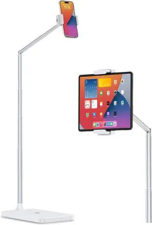 Tablet Floor Stand Height & Angle Adjustable Tablet Holder with Aluminum Alloy Arm Tube 360° Rotation for Bed Sofa Desk Compatible with 3.5-11 iPad Pro/Air/Mini iPhone 15/14 Kindle. Tablet Floor Stand Height & Angle Adjustable Tablet Holder with Aluminum Alloy Arm Tube 360° Rotation for Bed Sofa Desk Compatible with 3.5-11 iPad Pro/Air/Mini iPhone 15/14 Kindle.