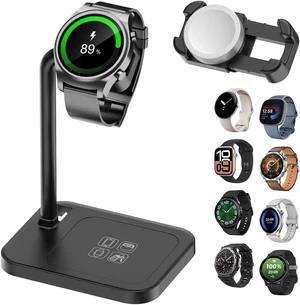 Universal Adjustable Smartwatch Charging Dock with Telescopic Stand Universal Adjustable Smartwatch Charging Dock with Telescopic Stand