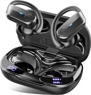 Wireless Earbuds Sports Bluetooth 5.4 Headphones IPX8 Waterproof 70H Over Ear Buds with Deep Bass Sound 4 ENC Noise Cancelling Mics USB-C Fast Charging Earphones with Earhooks for Workout/Running Wireless Earbuds Sports Bluetooth 5.4 Headphones IPX8 Waterproof 70H Over Ear Buds with Deep Bass Sound 4 ENC Noise Cancelling Mics USB-C Fast Charging Earphones with Earhooks for Workout/Running