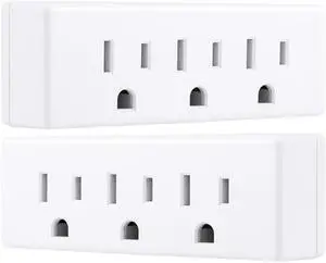 3-Outlet Extender, 2 Pack, Grounded Wall Tap, 3-Prong Adapter, Multiple Plug, Power Splitter, Cruise Essentials, Use for Home Office School Dorm, UL Listed, White, SPS1630W/37 3-Outlet Extender, 2 Pack, Grounded Wall Tap, 3-Prong Adapter, Multiple Plug, Power Splitter, Cruise Essentials, Use for Home Office School Dorm, UL Listed, White, SPS1630W/37
