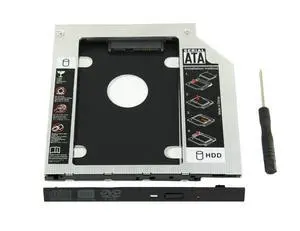 9.5mm SATA to SATA 2nd SSD HDD Hard Drive Caddy Adapter Tray Enclosures | Universal, For DELL HP Lenovo ThinkPad ACER Gateway ASUS Sony Samsung MSI Laptop 9.5mm SATA to SATA 2nd SSD HDD Hard Drive Caddy Adapter Tray Enclosures | Universal, For DELL HP Lenovo ThinkPad ACER Gateway ASUS Sony Samsung MSI Laptop