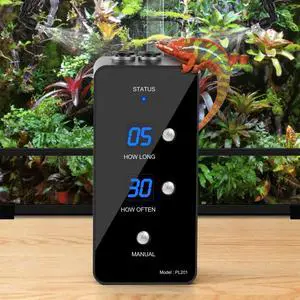 Reptile Humidifier, Misting System for Terrariums, Automatic with Adjustable Spray Nozzles, Black Reptile Humidifier, Misting System for Terrariums, Automatic with Adjustable Spray Nozzles, Black