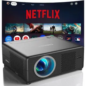 Mini Projector with WiFi and Bluetooth, Compatible with Netflix/YouTube/PrimeVideo, Electric Focus & Keystone, Short Throw Full HD 1080P Video Projector, Portable Outdoor/Indoor Use Mini Projector with WiFi and Bluetooth, Compatible with Netflix/YouTube/PrimeVideo, Electric Focus & Keystone, Short Throw Full HD 1080P Video Projector, Portable Outdoor/Indoor Use