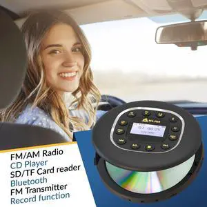 Journey - Portable CD Player Walkman with Long-Lasting Battery - New - with Headphones - Radio FM - Compatible MP3 CD Player Portable - SD Card, FM Transmitter, Bluetooth - Ideal for Cars Journey - Portable CD Player Walkman with Long-Lasting Battery - New - with Headphones - Radio FM - Compatible MP3 CD Player Portable - SD Card, FM Transmitter, Bluetooth - Ideal for Cars