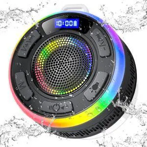 Waterproof Shower Speaker, Bluetooth 5.3 Bathroom Speaker with HD Sound & Strong Suction Cup, Bluetooth Speaker Built-in Mic for Calls, 1100mAh Portable Wireless Speaker for Pool, Beach, Boat, Gifts Waterproof Shower Speaker, Bluetooth 5.3 Bathroom Speaker with HD Sound & Strong Suction Cup, Bluetooth Speaker Built-in Mic for Calls, 1100mAh Portable Wireless Speaker for Pool, Beach, Boat, Gifts