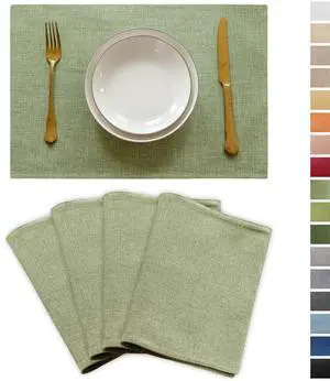 Green Placemat Set of 4 Washable Linen Textured Place Mats for Dinner Heat Resistant Sage Cloth Placemats Scratch Resistant Plate Mats for Dining Table Kitchen Summer, Green Green Placemat Set of 4 Washable Linen Textured Place Mats for Dinner Heat Resistant Sage Cloth Placemats Scratch Resistant Plate Mats for Dining Table Kitchen Summer, Green