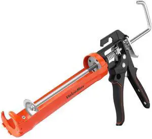 Caulk Gun, 9 Inch Silicone Sealant Caulking Gun No Drip | Trigger Comfort Grip, Iron Smooth Rod, Ideal for Tiles, Window Joints, Toliet Bottom Seals, Sink Sides, 8:1 Thrust Ratio Caulk Gun, 9 Inch Silicone Sealant Caulking Gun No Drip | Trigger Comfort Grip, Iron Smooth Rod, Ideal for Tiles, Window Joints, Toliet Bottom Seals, Sink Sides, 8:1 Thrust Ratio