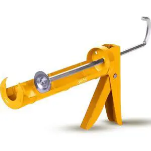Caulking Gun, 10:1 Thrust Ratio, No Drip Caulk Gun for Silicone & Sealant, Heavy Duty Hand Tool for Home Repair and Construction (Yellow) Caulking Gun, 10:1 Thrust Ratio, No Drip Caulk Gun for Silicone & Sealant, Heavy Duty Hand Tool for Home Repair and Construction (Yellow)