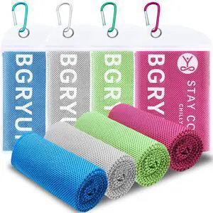 4 Pack Cooling Towel (40"x12"), Ice Cool for Neck, Soft Breathable Chilly Towel, Microfiber Towels for Yoga, Sport, Running, Workout, Gym, Camping, Fitness, Workout & More Activities 4 Pack Cooling Towel (40"x12"), Ice Cool for Neck, Soft Breathable Chilly Towel, Microfiber Towels for Yoga, Sport, Running, Workout, Gym, Camping, Fitness, Workout & More Activities
