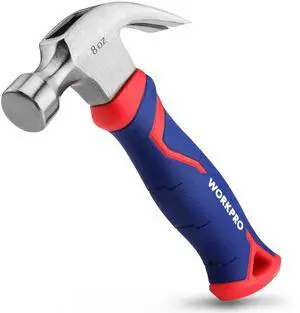 8 oz Claw Hammer, Small Hammer with Fiberglass Handle | Forged Hardened Steel Head with Smooth Face, Fiberglass Handle with Non-Slip Grip & Shock Absorption, All Purpose Mini Hammer 8 oz Claw Hammer, Small Hammer with Fiberglass Handle | Forged Hardened Steel Head with Smooth Face, Fiberglass Handle with Non-Slip Grip & Shock Absorption, All Purpose Mini Hammer
