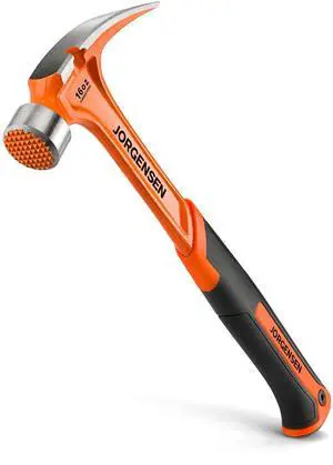 16 oz One-piece Forged Rip Claw Hammer with Magnetic Nail Holder | Magnetic Nail Holder, Rip Claw Hammer, Milled Face, Side Nail Puller, Shock Absorbing Grip, Heavy Duty One-piece, Forged 16 oz One-piece Forged Rip Claw Hammer with Magnetic Nail Holder | Magnetic Nail Holder, Rip Claw Hammer, Milled Face, Side Nail Puller, Shock Absorbing Grip, Heavy Duty One-piece, Forged