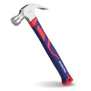 16 oz Claw Hammer, Forged Steel Head, Fiberglass Handle | Forged Hardened Steel Head with Smooth Face, Fiberglass Handle with Non-Slip Grip & Shock Absorption, All Purpose Hammer 16 oz Claw Hammer, Forged Steel Head, Fiberglass Handle | Forged Hardened Steel Head with Smooth Face, Fiberglass Handle with Non-Slip Grip & Shock Absorption, All Purpose Hammer