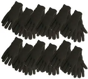 Gloves & Gear Adult Jersey Gloves, Brown, Large Pack of 12 US Gloves & Gear Adult Jersey Gloves, Brown, Large Pack of 12 US