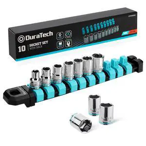 3/8" Drive Socket Set, Metric Socket Set 10PCS with Storage Rack | Mechanic Metric Socket Sets, 6-Point Shallow Socket Set, 8mm, 10mm, 11mm, 12mm, 13mm, 14mm, 15mm, 16mm, 17mm, 19mm 3/8" Drive Socket Set, Metric Socket Set 10PCS with Storage Rack | Mechanic Metric Socket Sets, 6-Point Shallow Socket Set, 8mm, 10mm, 11mm, 12mm, 13mm, 14mm, 15mm, 16mm, 17mm, 19mm