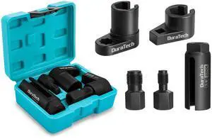 5PCS O2 Oxygen Sensor Socket Set | 3/8" & 1/2" Drive x 7/8" (22mm) O2 Sensor Sockets, Thread Chasers, Sensor Removal 5PCS O2 Oxygen Sensor Socket Set | 3/8" & 1/2" Drive x 7/8" (22mm) O2 Sensor Sockets, Thread Chasers, Sensor Removal
