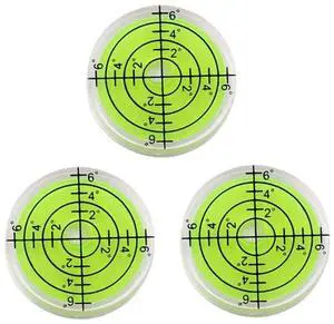 3Pcs Circular Bubble Level Bullseye Degree Marked Surface Round Spirit Levels Measuring Tool for Leveling Phonograph, Camera, Turntable, Tripod, Telescope (32X7mm) 3Pcs Circular Bubble Level Bullseye Degree Marked Surface Round Spirit Levels Measuring Tool for Leveling Phonograph, Camera, Turntable, Tripod, Telescope (32X7mm)
