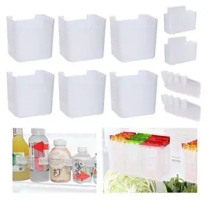 16PCS Refrigerator Door Organizer, 6 Fridge Organizer Box 2 Hanging Storage Container and 8 Refrigerator Dividers, Fridge Side Door Storage Containers for Kitchen Fruits Drinks 16PCS Refrigerator Door Organizer, 6 Fridge Organizer Box 2 Hanging Storage Container and 8 Refrigerator Dividers, Fridge Side Door Storage Containers for Kitchen Fruits Drinks