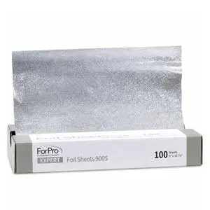 Expert Embossed Foil Sheets 900S, Aluminum Hair Foils for Color Application and Highlighting Services, Food Safe, Pop-Up Dispenser, 9 W x 10.75 L, 100-Count Expert Embossed Foil Sheets 900S, Aluminum Hair Foils for Color Application and Highlighting Services, Food Safe, Pop-Up Dispenser, 9 W x 10.75 L, 100-Count