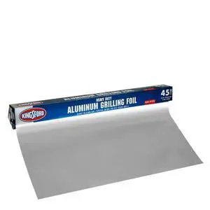 Heavy Duty Non-Stick Grilling Aluminum Foil Roll, 45 Sq Ft | Wraps grill grates for easy cleanup, smooth coated surface, ideal for camping and outdoor cookouts Heavy Duty Non-Stick Grilling Aluminum Foil Roll, 45 Sq Ft | Wraps grill grates for easy cleanup, smooth coated surface, ideal for camping and outdoor cookouts