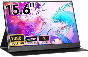 Portable-Monitor-for-Lapto - 15.6'' 1080P FHD IPS Display USB-C HDMI Portable Monitor for Laptop with Cover and Speakers External Monitor for Laptop/PC/Mac/Phone/PS4 Portable-Monitor-for-Lapto - 15.6'' 1080P FHD IPS Display USB-C HDMI Portable Monitor for Laptop with Cover and Speakers External Monitor for Laptop/PC/Mac/Phone/PS4