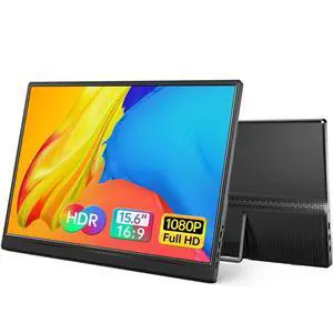Portable Monitor for Laptop 15.6 inch 1080P USBC-C HDMI Ultra-Slim Travel Monitor with Kickstand, Second External Monitor for Laptop,PC,Mac Phone,PS,Xbox, black, PM-156P1 Portable Monitor for Laptop 15.6 inch 1080P USBC-C HDMI Ultra-Slim Travel Monitor with Kickstand, Second External Monitor for Laptop,PC,Mac Phone,PS,Xbox, black, PM-156P1