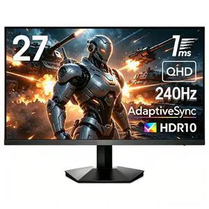 KOORUI 27" 1440p 240Hz,WQHD 2560 x 1440 PC Computer Monitor 1ms, Adaptive Sync, HDR10, DCI-P3 90%, DisplayPort, HDMI, Tilt Adjustability, Black - GN05 KOORUI 27" 1440p 240Hz,WQHD 2560 x 1440 PC Computer Monitor 1ms, Adaptive Sync, HDR10, DCI-P3 90%, DisplayPort, HDMI, Tilt Adjustability, Black - GN05