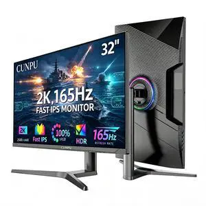 CUNPU 32" 165Hz QHD Gaming Monitor, 2560x1440 Fast IPS, 1ms GTG, HDR10, Adaptive Sync, DP/HDMI, Compatible with 165Hz/144Hz/120Hz/100Hz, Frameless, 32G165A CUNPU 32" 165Hz QHD Gaming Monitor, 2560x1440 Fast IPS, 1ms GTG, HDR10, Adaptive Sync, DP/HDMI, Compatible with 165Hz/144Hz/120Hz/100Hz, Frameless, 32G165A