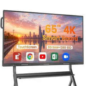 COOLHOOD 65" 4K UHD Interactive Whiteboard Grade B Refurbished (Pristine Screen, Minor Rear Scuffs), Open OS, for Classroom/Meeting/Home (Wall Mount Included) COOLHOOD 65" 4K UHD Interactive Whiteboard Grade B Refurbished (Pristine Screen, Minor Rear Scuffs), Open OS, for Classroom/Meeting/Home (Wall Mount Included)