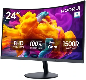 24 Inch Curved Computer Monitor, FHD 1080P 100Hz VA 1500R, Adaptive Sync, 99% sRGB, HDMI & VGA, Tilt Adjustable, TÜV Eye Care, Backward Compatible with 75Hz/60Hz 24 Inch Curved Computer Monitor, FHD 1080P 100Hz VA 1500R, Adaptive Sync, 99% sRGB, HDMI & VGA, Tilt Adjustable, TÜV Eye Care, Backward Compatible with 75Hz/60Hz