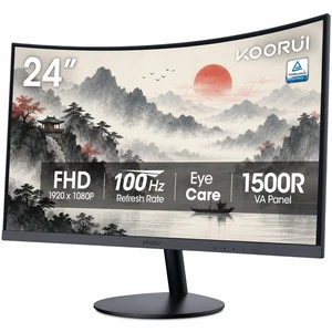 24" 1500R Curved Monitor, FHD 1080P 100Hz VA, Adaptive Sync, 99% sRGB, HDMI & VGA, TÜV Eye Care, Tilt Adjustable Backward Compatible with 75Hz/60Hz 24" 1500R Curved Monitor, FHD 1080P 100Hz VA, Adaptive Sync, 99% sRGB, HDMI & VGA, TÜV Eye Care, Tilt Adjustable Backward Compatible with 75Hz/60Hz