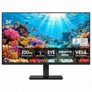 LiteVis 24 Inch 1080P Gaming Monitor, FHD VA Panel, 100Hz Refresh Rate, 99% sRGB, Adaptive Sync, Eye Care, HDMI VGA, Ultra-Slim Bezel, VESA Mount Compatible LiteVis 24 Inch 1080P Gaming Monitor, FHD VA Panel, 100Hz Refresh Rate, 99% sRGB, Adaptive Sync, Eye Care, HDMI VGA, Ultra-Slim Bezel, VESA Mount Compatible