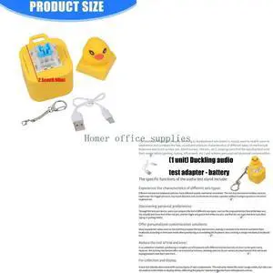 Duck Shaped Rechargeable Switches Tester Mechanical Keyboards Switches Keychains Speaker Stress Relief Toy Duck Shaped Rechargeable Switches Tester Mechanical Keyboards Switches Keychains Speaker Stress Relief Toy