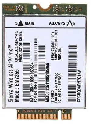 Card 4G LTE 100Mbps Module for LT4111 EM7355 Gobi5000 Card 4G LTE 100Mbps Module for LT4111 EM7355 Gobi5000