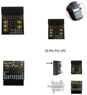 TPM2.0 LPC 20Pin Board Efficient Data Security 20pin Remote Security Module TPM2.0 LPC 20Pin Board Efficient Data Security 20pin Remote Security Module