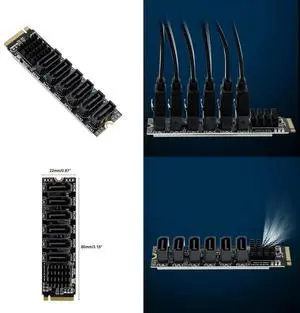 PCIE to Expansion Card 6 Full Speed Ports 6Gbps Transfer Expansion PCIE to Expansion Card 6 Full Speed Ports 6Gbps Transfer Expansion