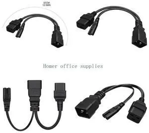 3-Prong C20 to C7+C19 Connector Adapter Cord Male Plug to Female Socket Converter Cable Y-splitter 3-Prong C20 to C7+C19 Connector Adapter Cord Male Plug to Female Socket Converter Cable Y-splitter