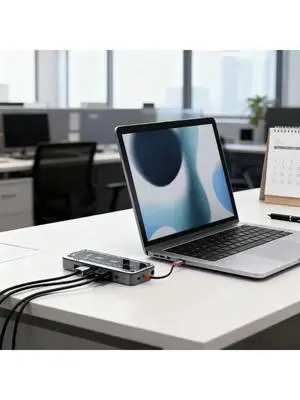 Type C Docking Station to HDTV Output Gigabit Ethernet Port TF Card Reader Slot Type C Docking Station to HDTV Output Gigabit Ethernet Port TF Card Reader Slot