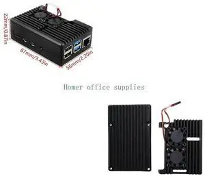 4B Model B Dual Aluminum l for Shell for RPi 4B/3B+/ 4B Model B Dual Aluminum l for Shell for RPi 4B/3B+/