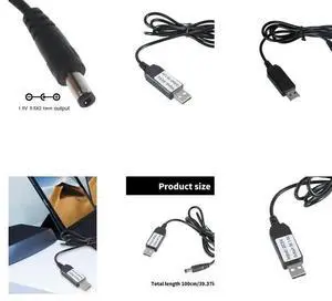 3.28ft USB 5V to 5.5x2.1mm 1.5V Power Cord Adapter Cable Converter Line for 1pc LR03 LR6 LR14 Product 3.28ft USB 5V to 5.5x2.1mm 1.5V Power Cord Adapter Cable Converter Line for 1pc LR03 LR6 LR14 Product